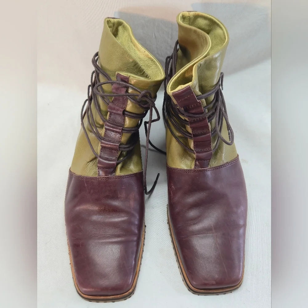 Swear London Men's Size 45 Colorblock Leather Shoe Ankle Boots